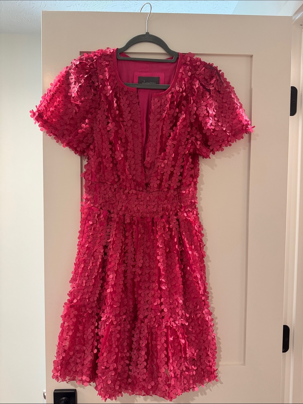 Fuchsia Textured Petal Dress